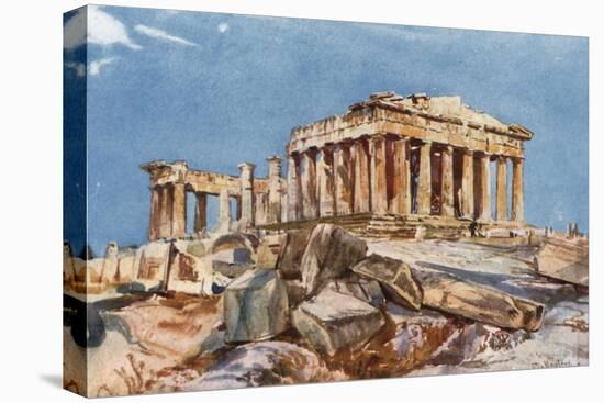 The Parthenon from the Northern End of the Eastern Portico of the Propylaea-John Fulleylove-Stretched Canvas