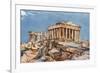 The Parthenon from the Northern End of the Eastern Portico of the Propylaea-John Fulleylove-Framed Giclee Print