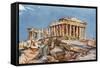 The Parthenon from the Northern End of the Eastern Portico of the Propylaea-John Fulleylove-Framed Stretched Canvas