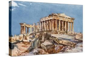 The Parthenon from the Northern End of the Eastern Portico of the Propylaea-John Fulleylove-Stretched Canvas