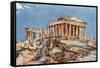 The Parthenon from the Northern End of the Eastern Portico of the Propylaea-John Fulleylove-Framed Stretched Canvas