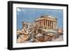 The Parthenon from the Northern End of the Eastern Portico of the Propylaea-John Fulleylove-Framed Giclee Print