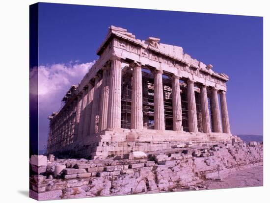 The Parthenon on the Acropolis, Ancient Greek Architecture, Athens, Greece-Bill Bachmann-Stretched Canvas