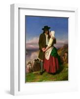 The Parting of Evangeline and Gabriel, C.1870-John Faed-Framed Giclee Print