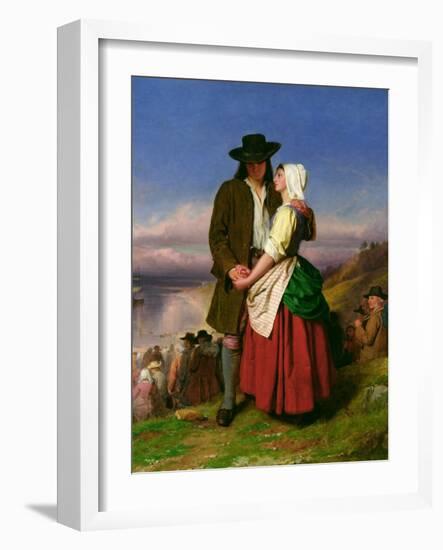 The Parting of Evangeline and Gabriel, C.1870-John Faed-Framed Giclee Print
