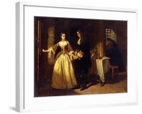 The Parting of Lord William and Lady Rachel Russell in 1683-Charles Lucy-Framed Giclee Print