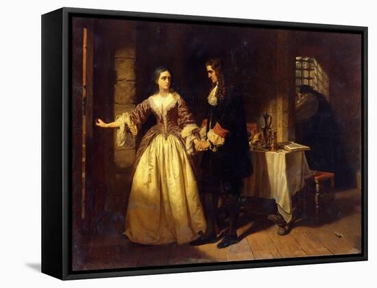 The Parting of Lord William and Lady Rachel Russell in 1683-Charles Lucy-Framed Stretched Canvas