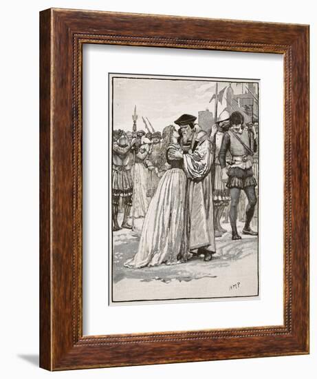 The Parting of Sir Thomas More and His Daughter-English School-Framed Giclee Print