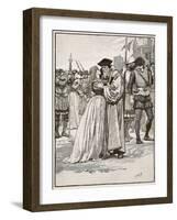 The Parting of Sir Thomas More and His Daughter-English School-Framed Giclee Print