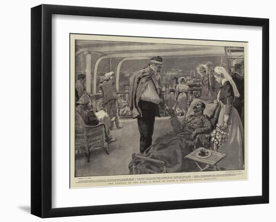 The Parting of the Ways, a Scene on Board a Homeward-Bound Transport-William Small-Framed Giclee Print