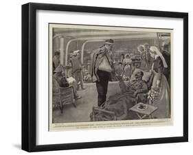 The Parting of the Ways, a Scene on Board a Homeward-Bound Transport-William Small-Framed Giclee Print