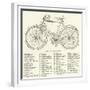 The Parts of a Bicycle-null-Framed Giclee Print