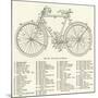 The Parts of a Bicycle-null-Mounted Giclee Print