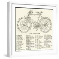 The Parts of a Bicycle-null-Framed Giclee Print