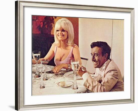 The Party, Carol Wayne, Peter Sellers, 1968-null-Framed Photo