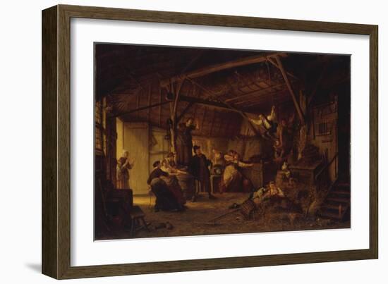 The Party in the Barn, 1870-David Col-Framed Giclee Print