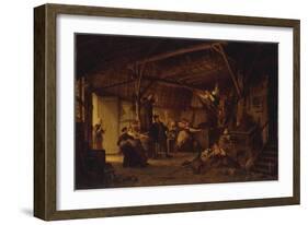 The Party in the Barn, 1870-David Col-Framed Giclee Print