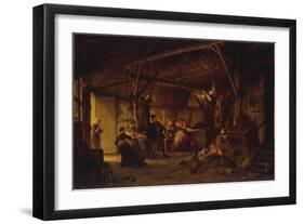 The Party in the Barn, 1870-David Col-Framed Giclee Print