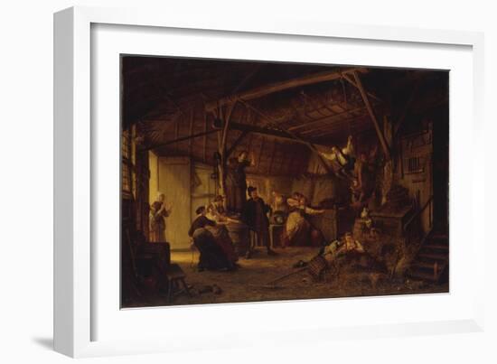 The Party in the Barn, 1870-David Col-Framed Giclee Print