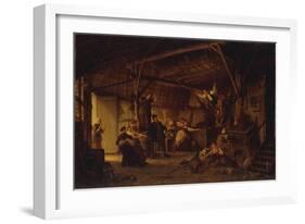 The Party in the Barn, 1870-David Col-Framed Giclee Print