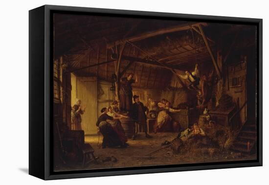 The Party in the Barn, 1870-David Col-Framed Stretched Canvas