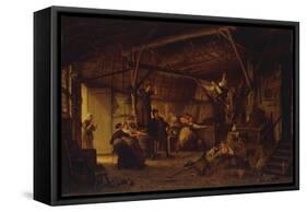 The Party in the Barn, 1870-David Col-Framed Stretched Canvas