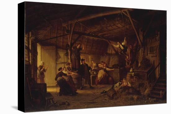 The Party in the Barn, 1870-David Col-Stretched Canvas