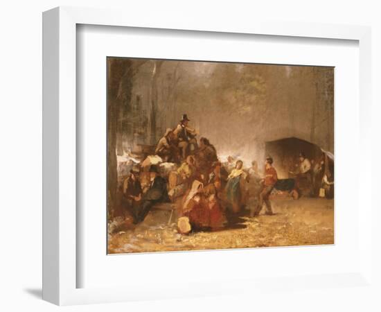 The Party in the Maple Sugar Camp, circa 1861-66-Eastman Johnson-Framed Giclee Print