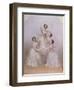 The 'Pas De Quatre': Carlotta Grisi (1819-99) Marie Taglioni (1804-84) Lucile Grahn (1819-1907)…-Alfred-edward Chalon-Framed Giclee Print