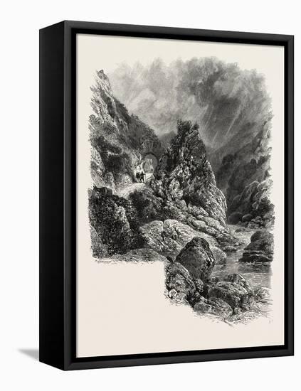 The Pas De Roland Near Cambo, the Pyrenees, France, 19th Century-null-Framed Stretched Canvas