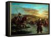 The Passage of a Gue in Morocco. Painting by Eugene Delacroix (1798-1863), 1858. H S/T. Dim: 0.60 X-Ferdinand Victor Eugene Delacroix-Framed Stretched Canvas