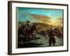 The Passage of a Gue in Morocco. Painting by Eugene Delacroix (1798-1863), 1858. H S/T. Dim: 0.60 X-Ferdinand Victor Eugene Delacroix-Framed Giclee Print