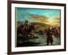 The Passage of a Gue in Morocco. Painting by Eugene Delacroix (1798-1863), 1858. H S/T. Dim: 0.60 X-Ferdinand Victor Eugene Delacroix-Framed Giclee Print