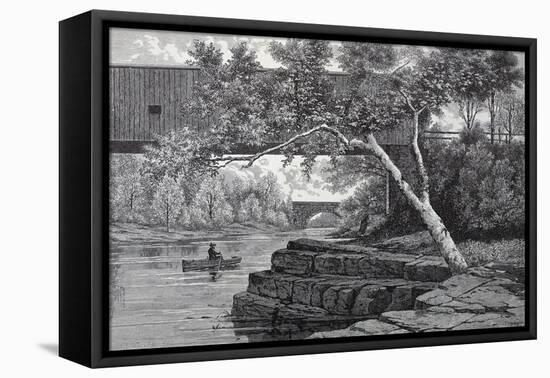 The Passaic, Below Little Falls-Jules Tavernier-Framed Stretched Canvas