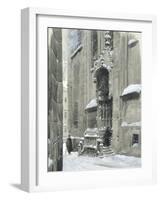 The Passauerplatz in the Snow, Vienna, 1905-Wilhelm Gause-Framed Giclee Print