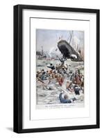 The Passenger Liner 'Liban' Sinking after Colliding with Another Ship, 1903-null-Framed Giclee Print