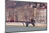 The Passerelle Saint Georges and the River Saone, Lyon, Rhone-Alpes, France, Europe .-Julian Elliott-Mounted Photographic Print