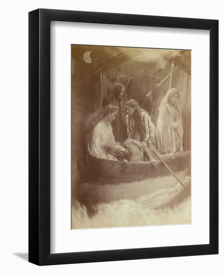 The Passing of King Arthur, Illustration from 'Idylls of the King' by Alfred Tennyson-Julia Margaret Cameron-Framed Premium Giclee Print