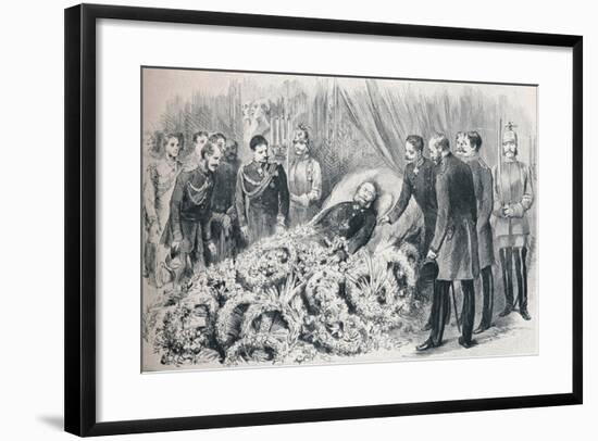 The passing of the first German Emperor: the deathbed of William I, 1888 (1911)-Unknown-Framed Giclee Print