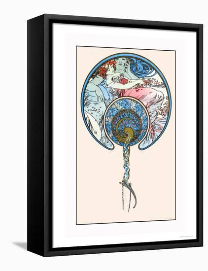 The Passing Wind Takes Youth Away-Alphonse Mucha-Framed Stretched Canvas