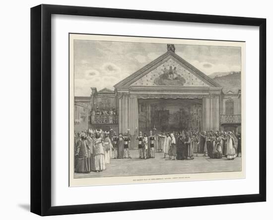 The Passion Play at Ober-Ammergau, Bavaria, Christ before Pilate-null-Framed Giclee Print