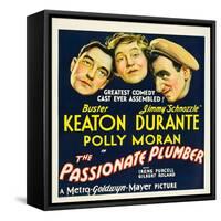 THE PASSIONATE PLUMBER, from left: Buster Keaton, Polly Moran, Jimmy Durante, 1932.-null-Framed Stretched Canvas