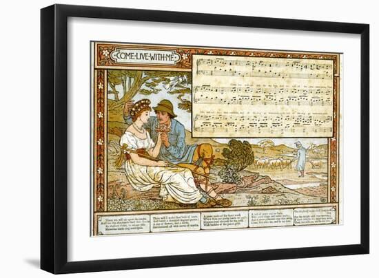 The Passionate Shepherd to His Love', Song Illustration from 'Pan-Pipes', a Book of Old Songs,…-Walter Crane-Framed Giclee Print