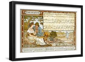 The Passionate Shepherd to His Love', Song Illustration from 'Pan-Pipes', a Book of Old Songs,…-Walter Crane-Framed Giclee Print