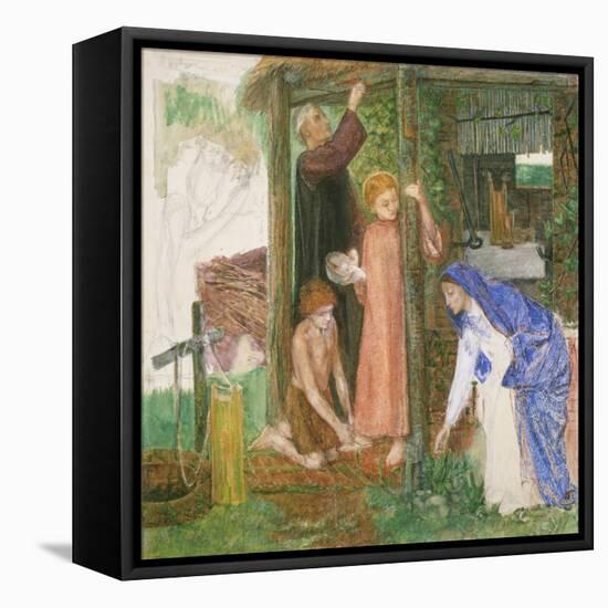 The Passover in the Holy Family-Dante Gabriel Rossetti-Framed Stretched Canvas