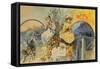 The Past and the Present-Edward Percy Moran-Framed Stretched Canvas