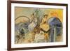 The Past and the Present-Edward Percy Moran-Framed Giclee Print