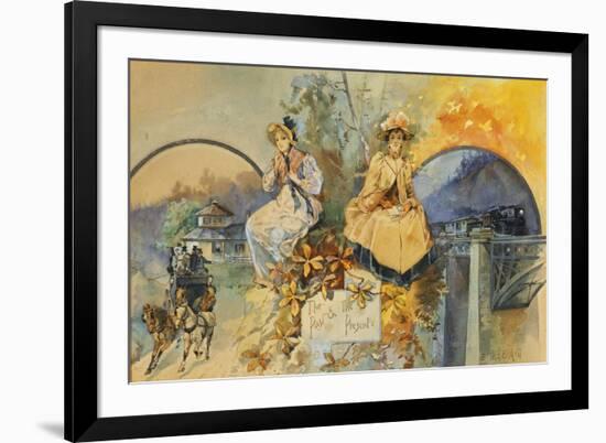 The Past and the Present-Edward Percy Moran-Framed Giclee Print