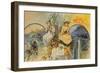 The Past and the Present-Edward Percy Moran-Framed Premium Giclee Print