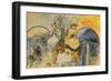 The Past and the Present-Edward Percy Moran-Framed Premium Giclee Print